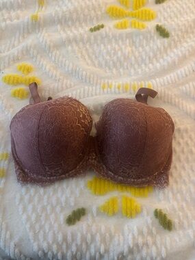 Lace Push-Up Strapless Bra in Dusty Rose - Women Intimates